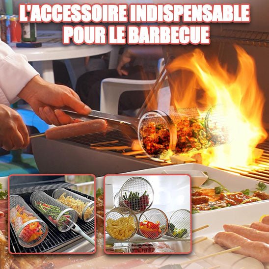 CylindroGrill™ | Panier cylindrique pour barbecue - RapidChefCuisine