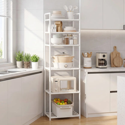 étagère cuisine robuste 6 niveaux blanc convient à tout le nécessaire pour cuisiner