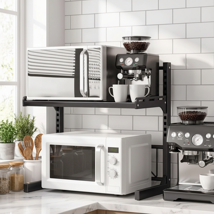 Étagère noire décor blanc