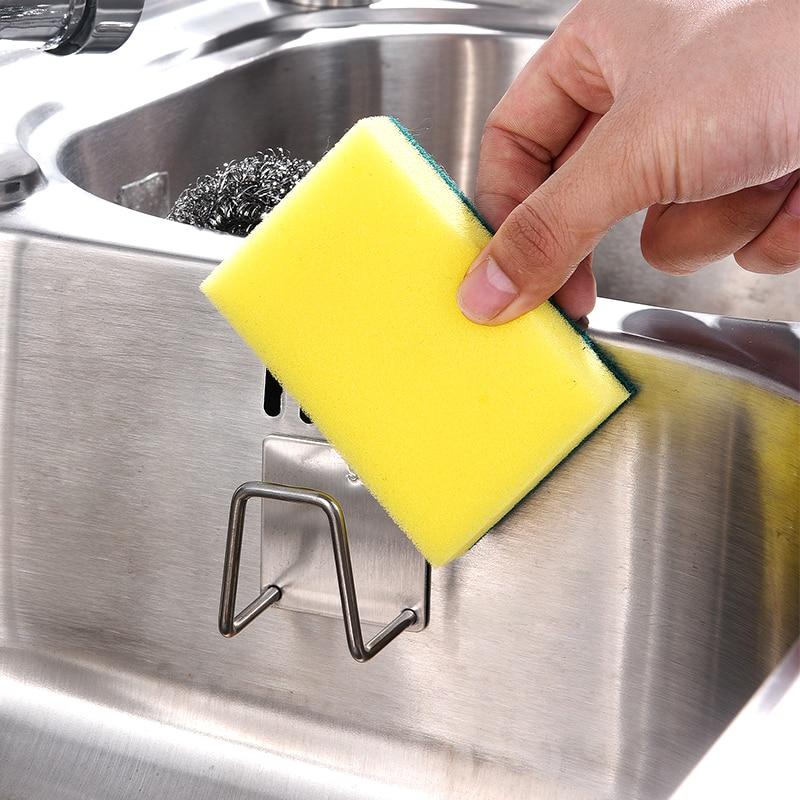 SpongeHolder™ - Égouttoir auto-adhésif en acier | Cuisine - RapidChefCuisine